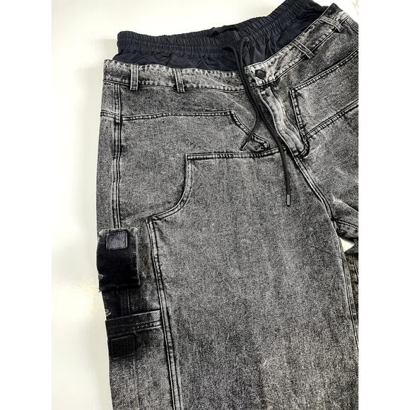 BLACKTAILOR W4 Denim Cargo Noise Jeans Size36 Black Double Waist Design - Picture 11 of 16